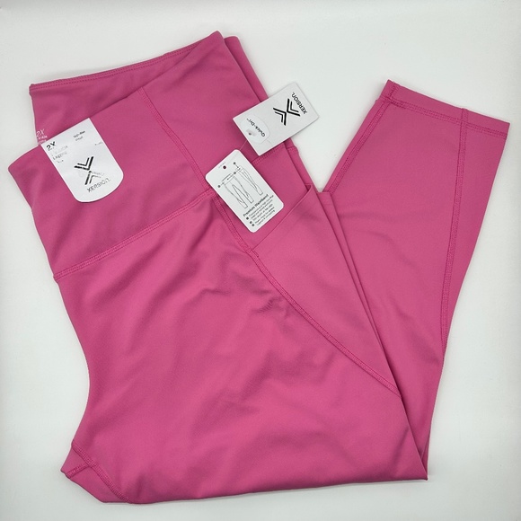 Xersion Women's Plus Size Set of 2 Pink High Rise 7/8 Ankle Leggings Size 2X - Picture 13 of 15